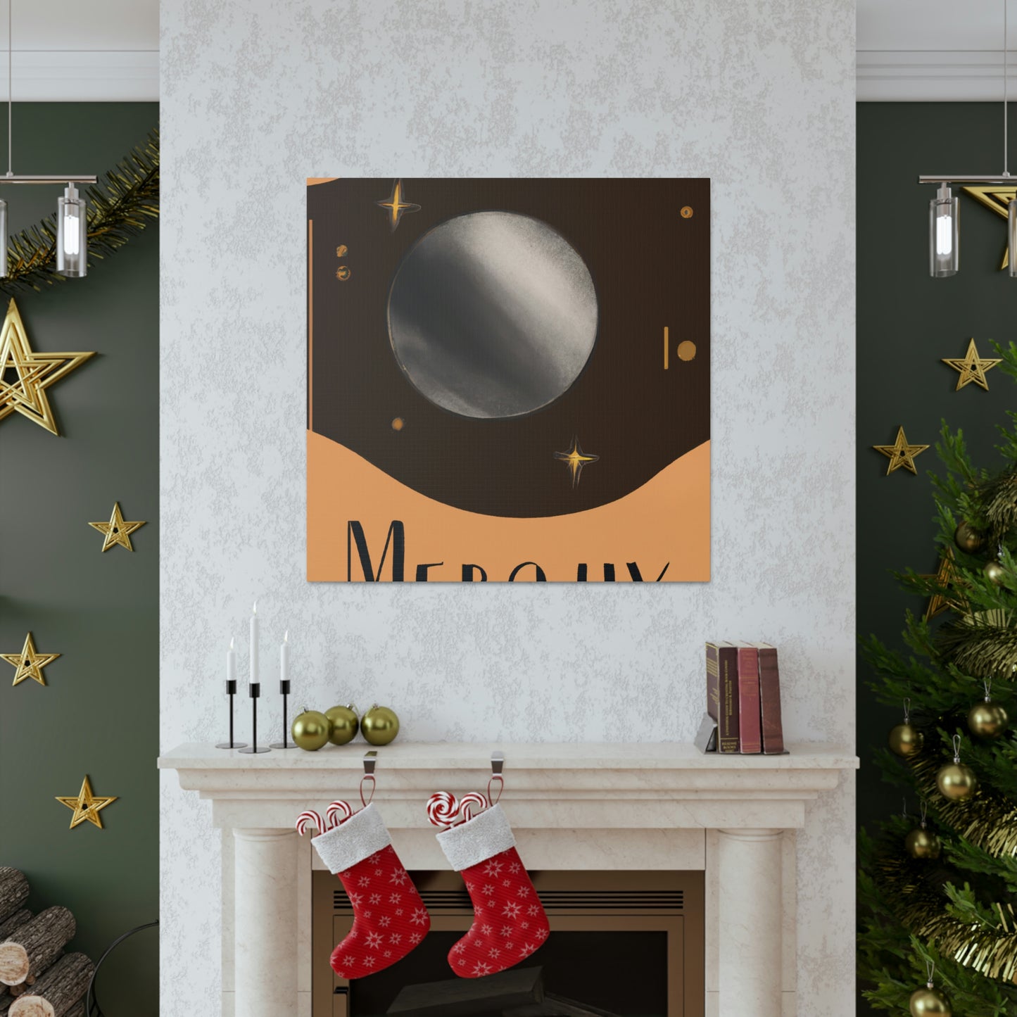 Mercury's Celestial Gaze - Canvas