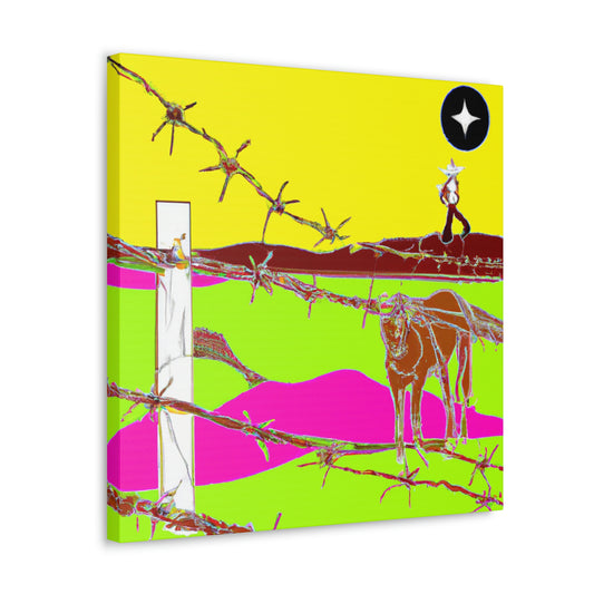 Barbed Wire Snapshot - Canvas