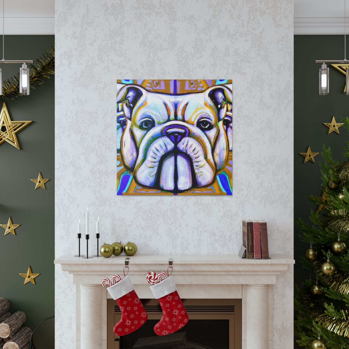 "Bulldog's Deco Dream" - Canvas