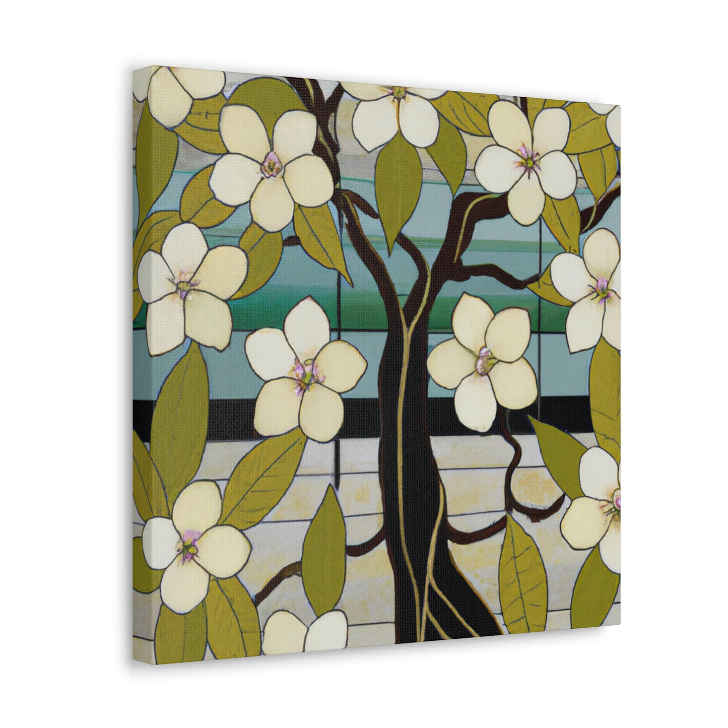 "Elegant Dogwood Bloom" - Canvas