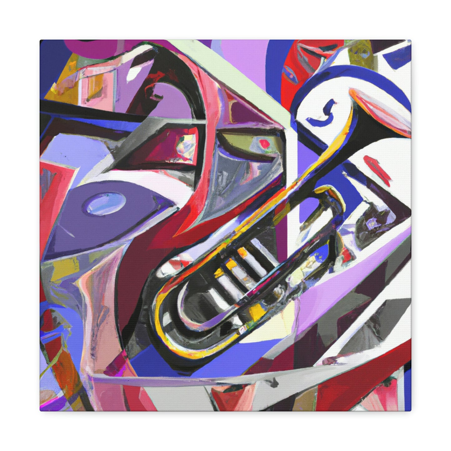 Trombone in Abstract. - Canvas