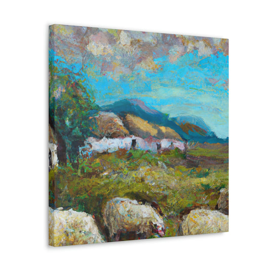 Sheep in Impressionism - Canvas