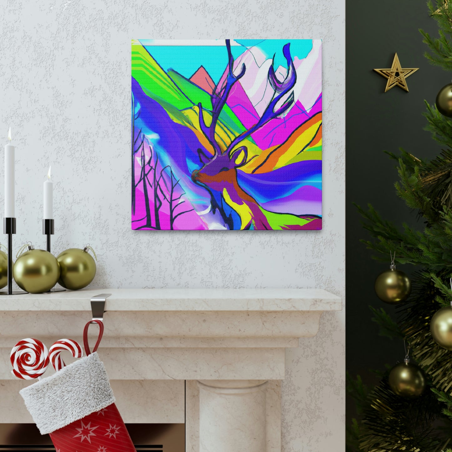 Deer in Fauve Hues - Canvas