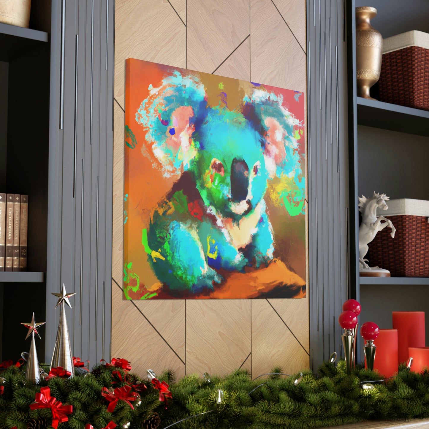 Koala in Azure Sky - Canvas