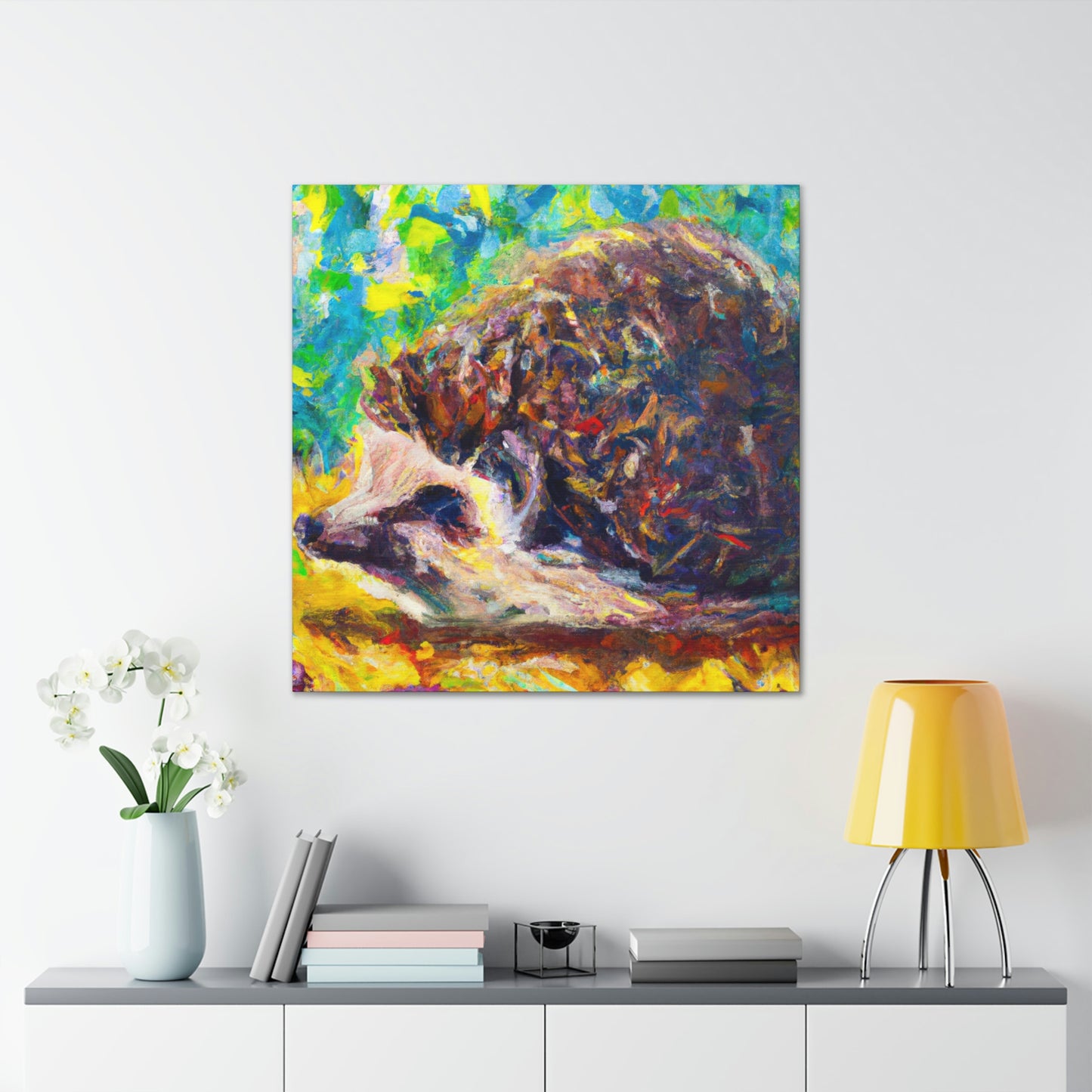 Hedgehogs In Impressionism - Canvas