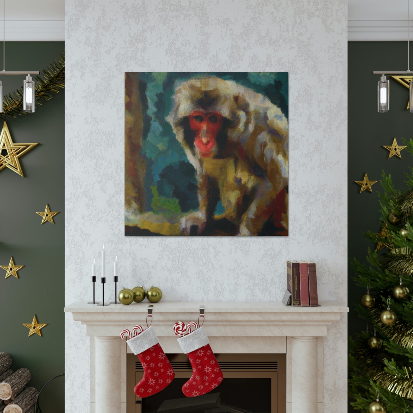 "Macaque in Contemplation" - Canvas