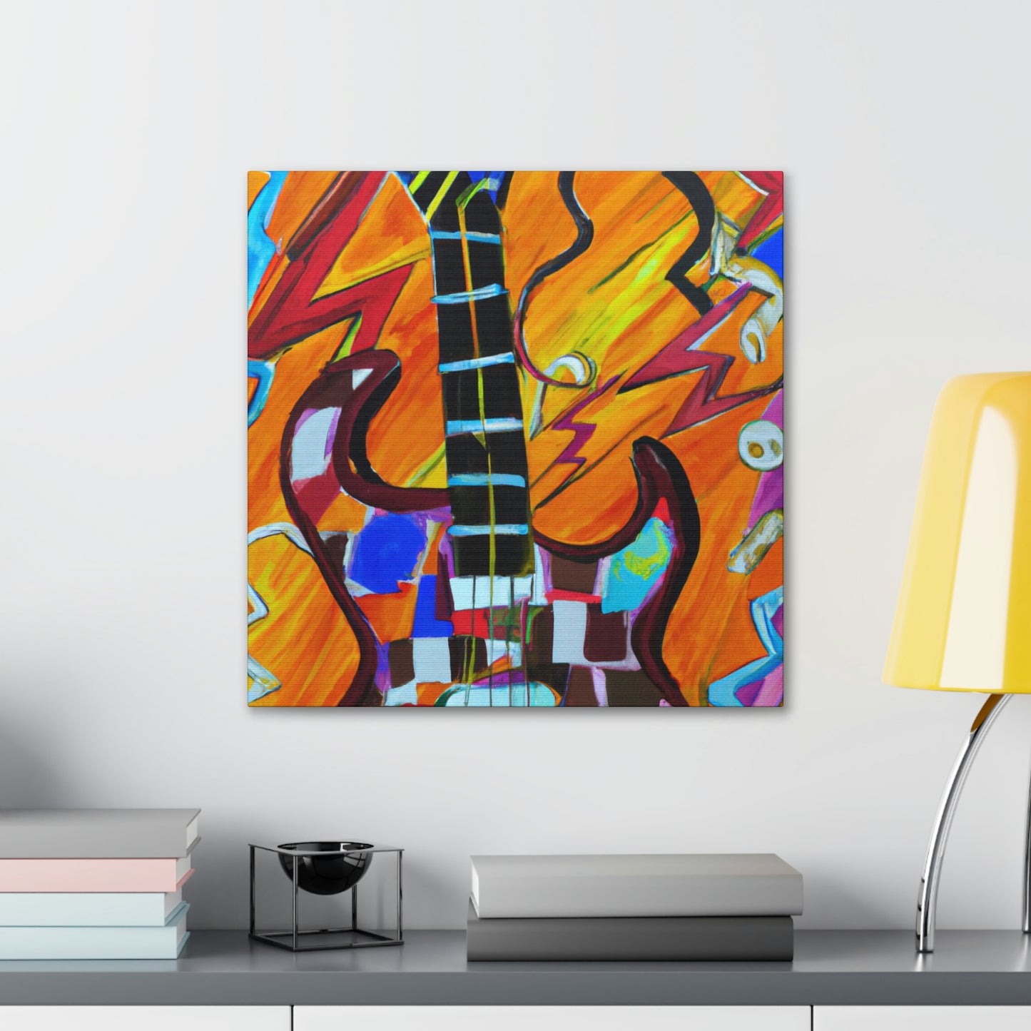 "Electric Guitar Noise Storm" - Canvas