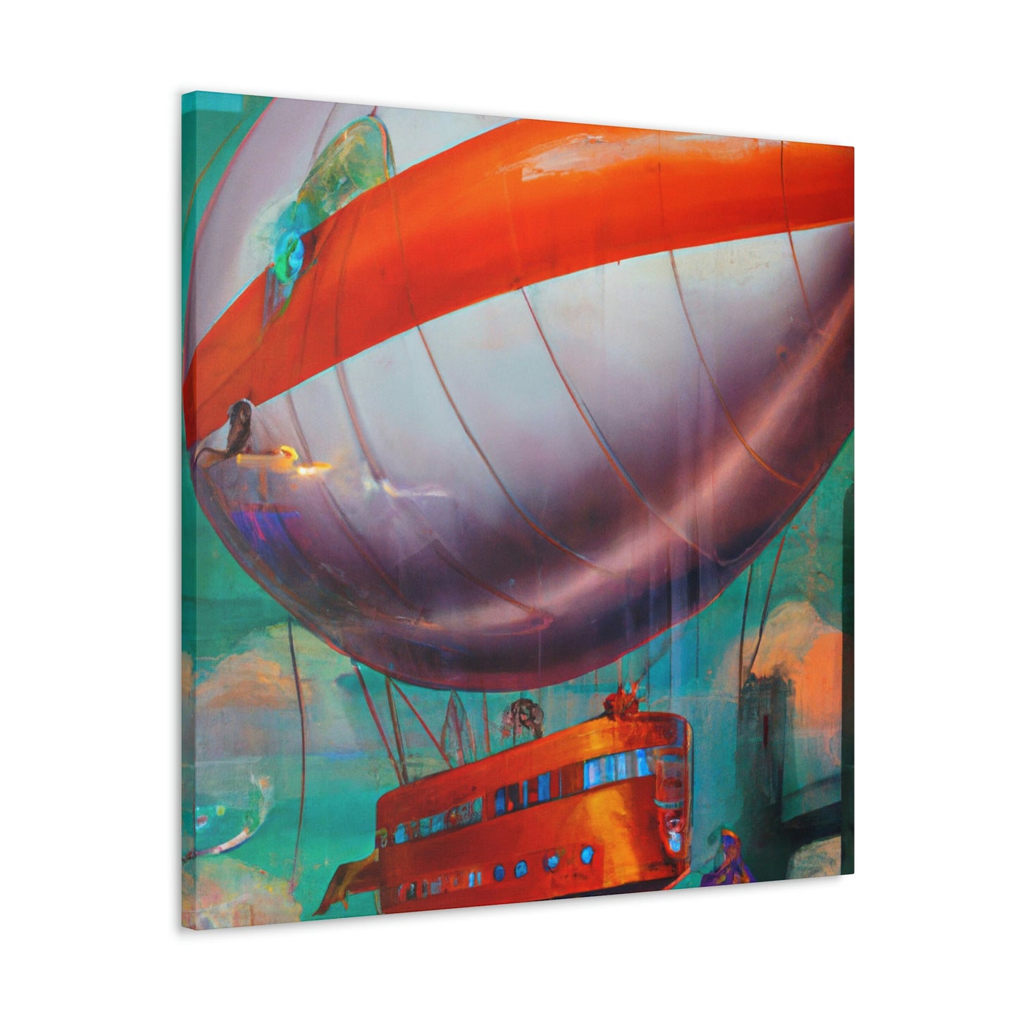 "Blooming Blimp Surrealism" - Canvas