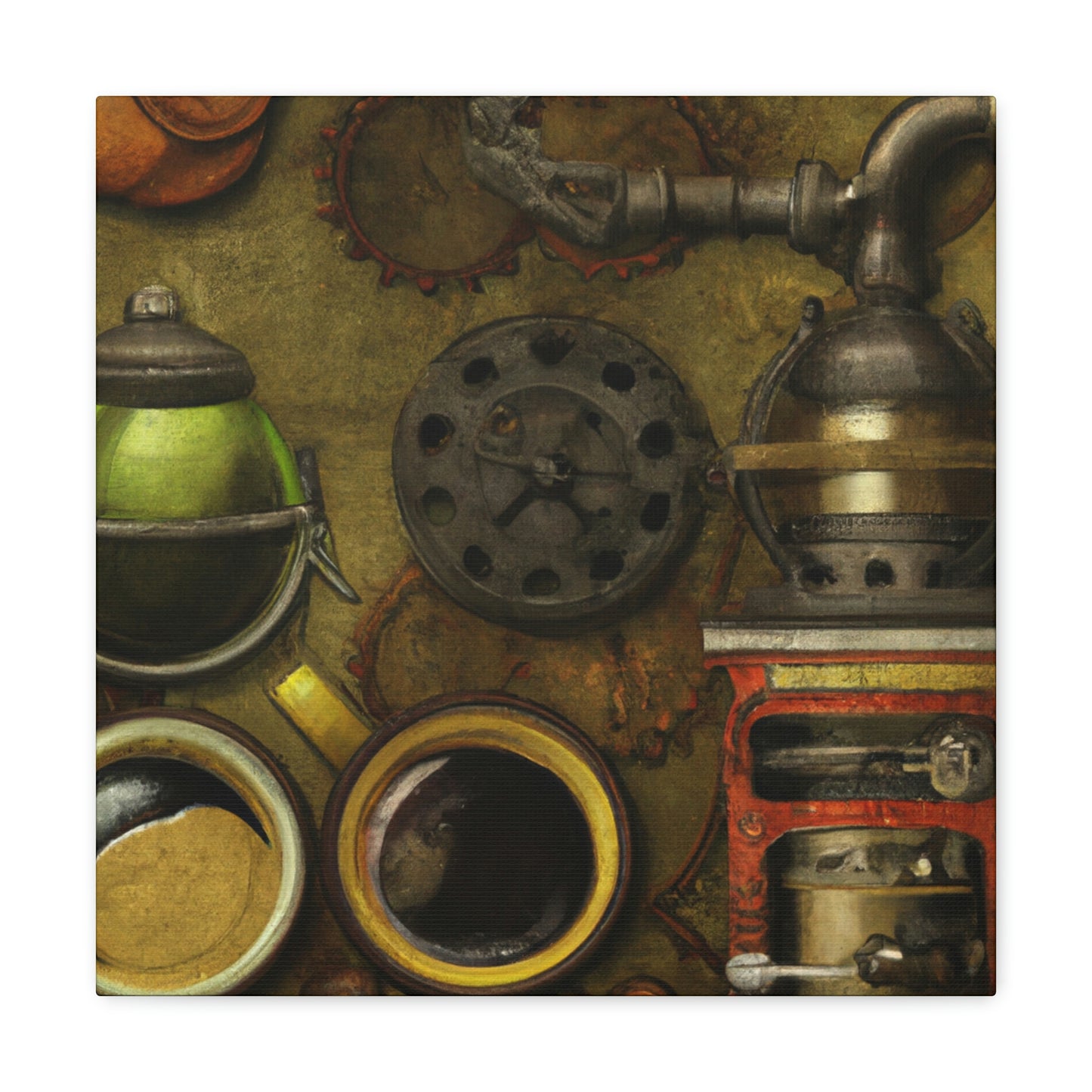 "Brewing delight, Steam-Coffee" - Canvas