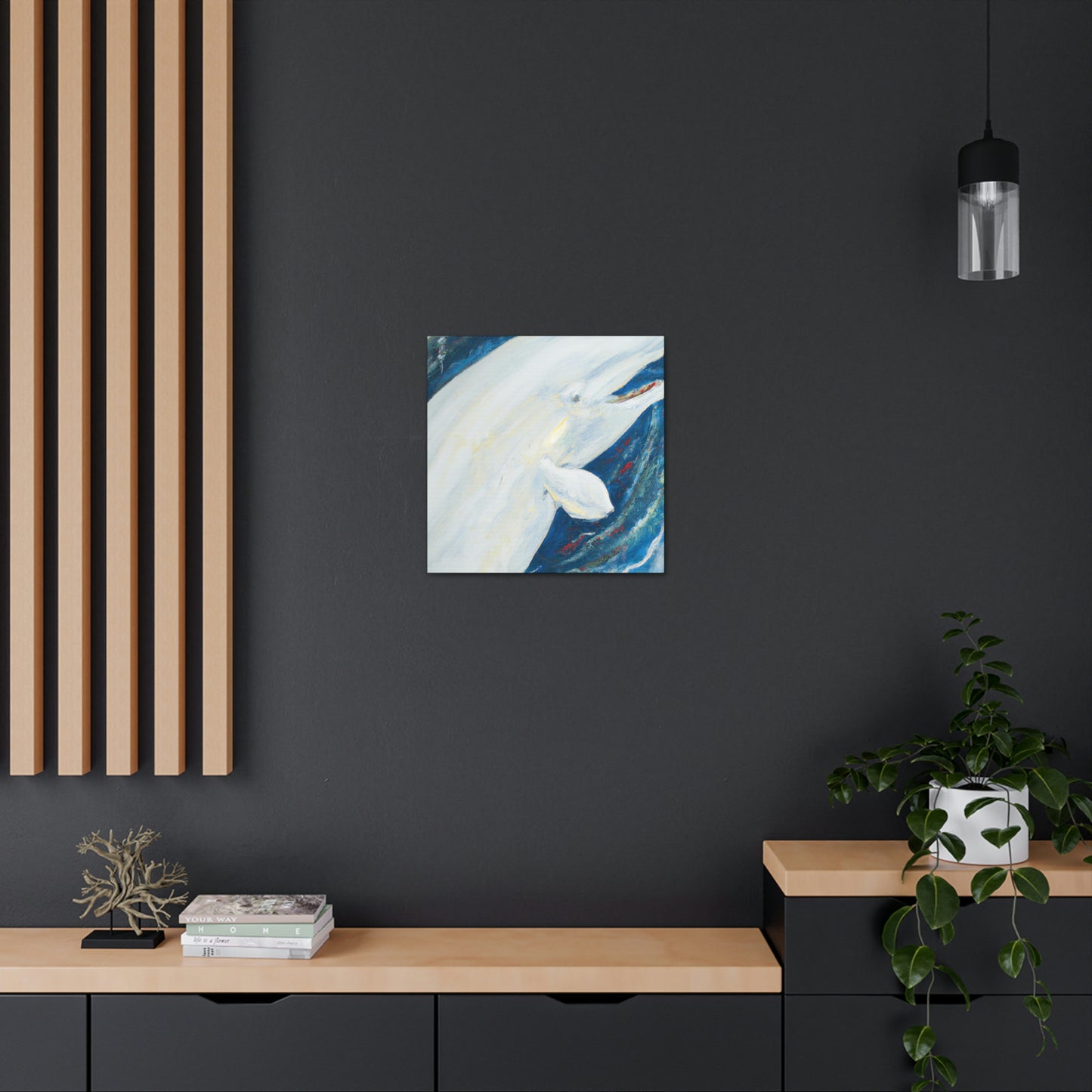 Beluga Whale Majestic. - Canvas