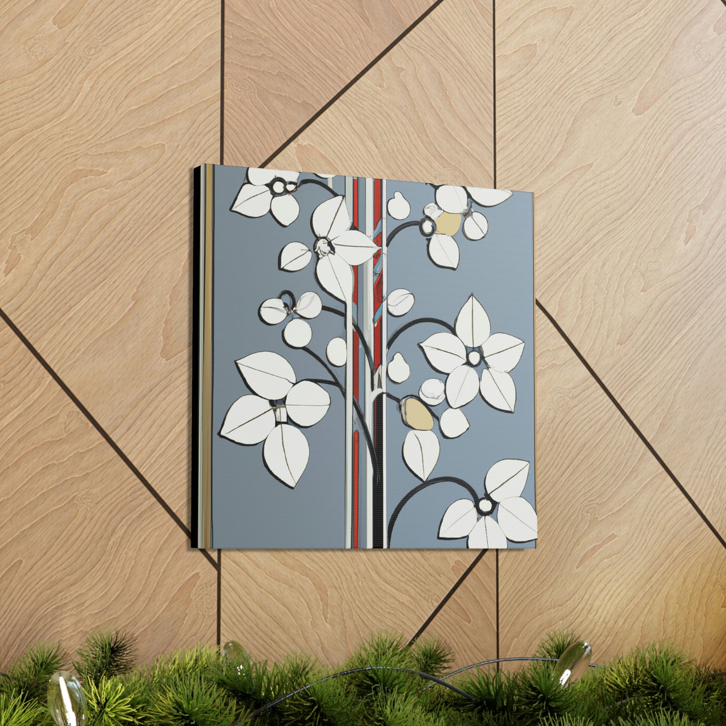 "Deco Dogwood Symphony" - Canvas