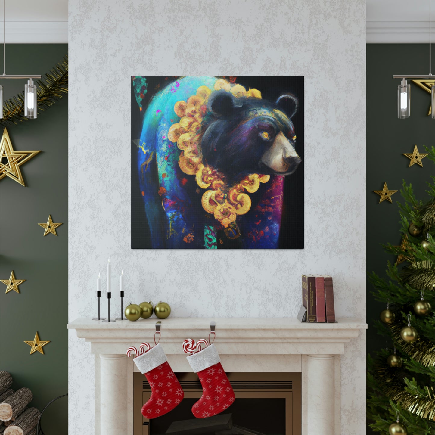 Asiatic Black Bear Gleaming - Canvas