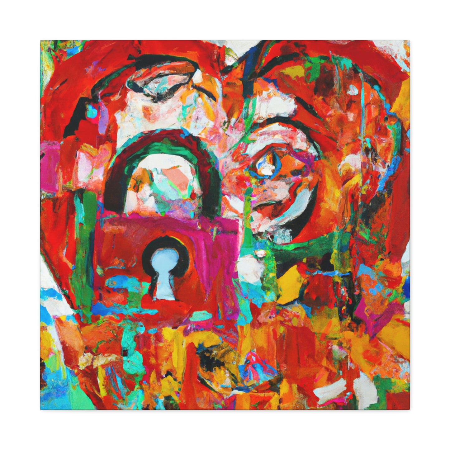 Love Lock in Paint. - Canvas