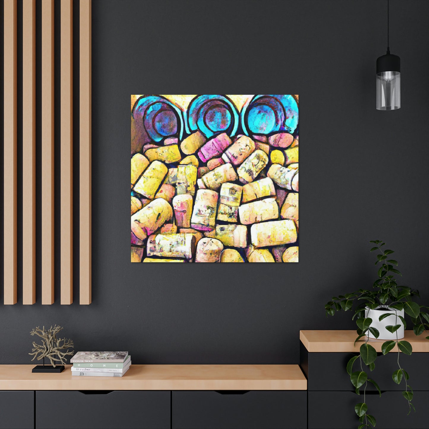 "Corks in a Bottle" - Canvas