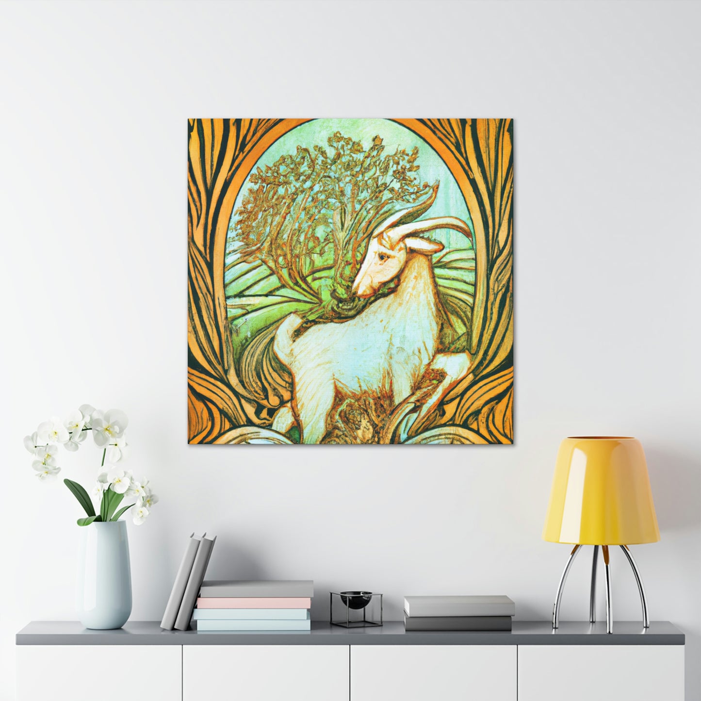 "Goat of Art Nouveau" - Canvas