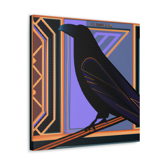 "Crow Over Art Deco." - Canvas