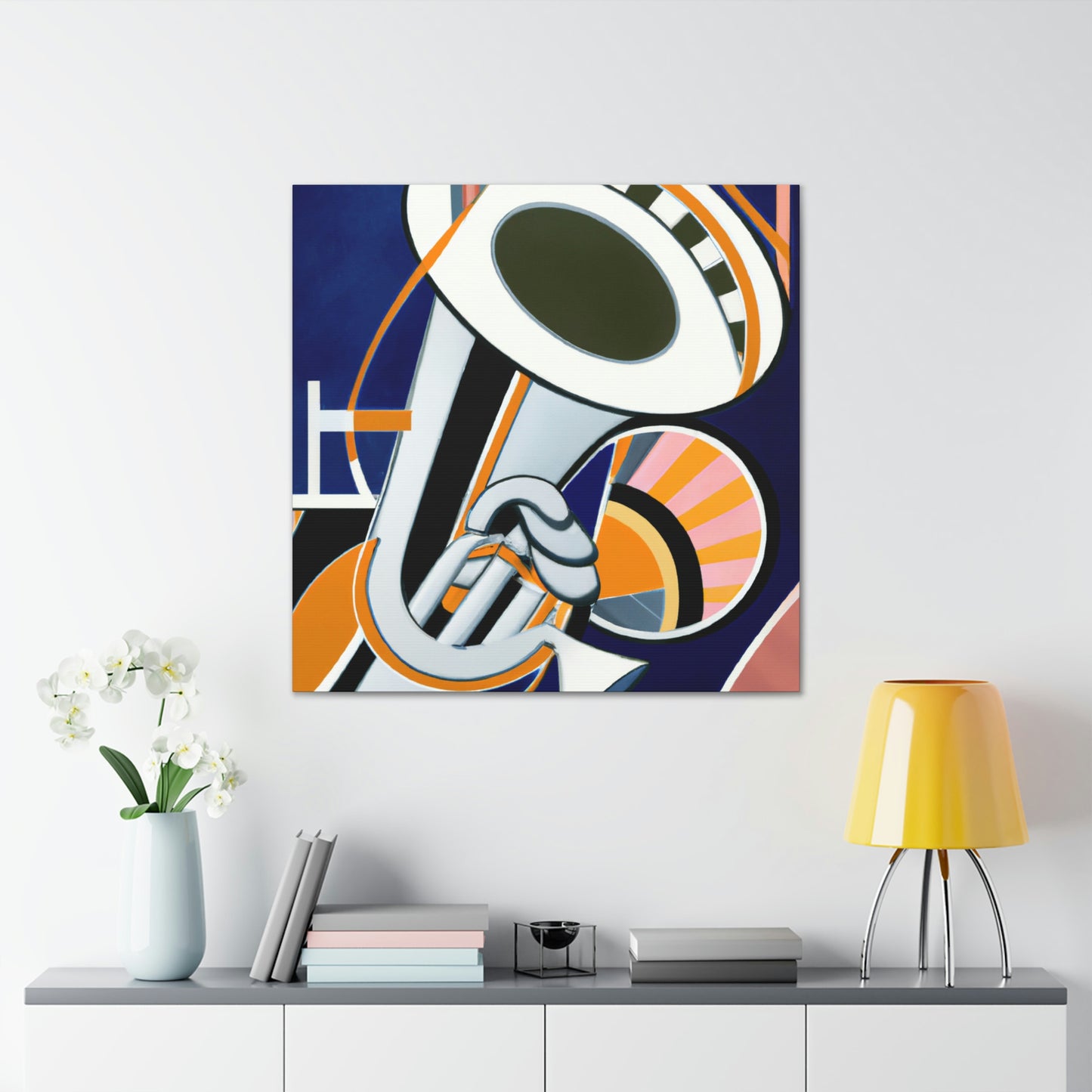 Rising Art Deco Trumpet - Canvas