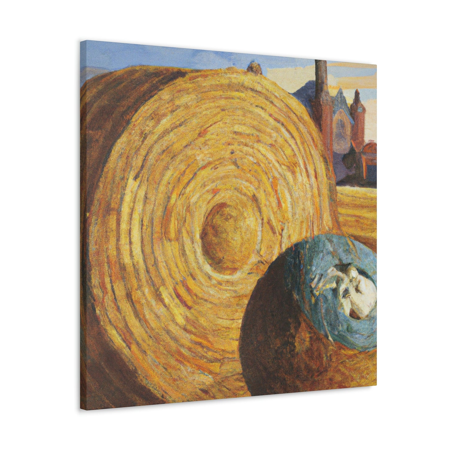 Hay Bales in Bloom - Canvas