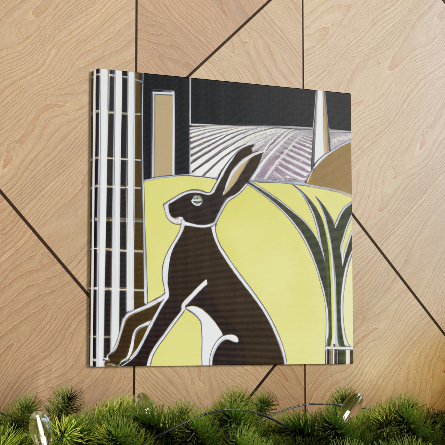 Rabbit in Art Deco - Canvas