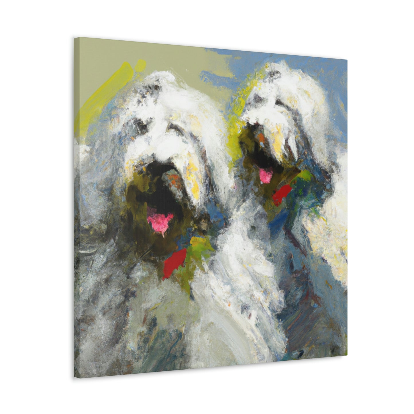 "Old English Sheepdog Dream" - Canvas