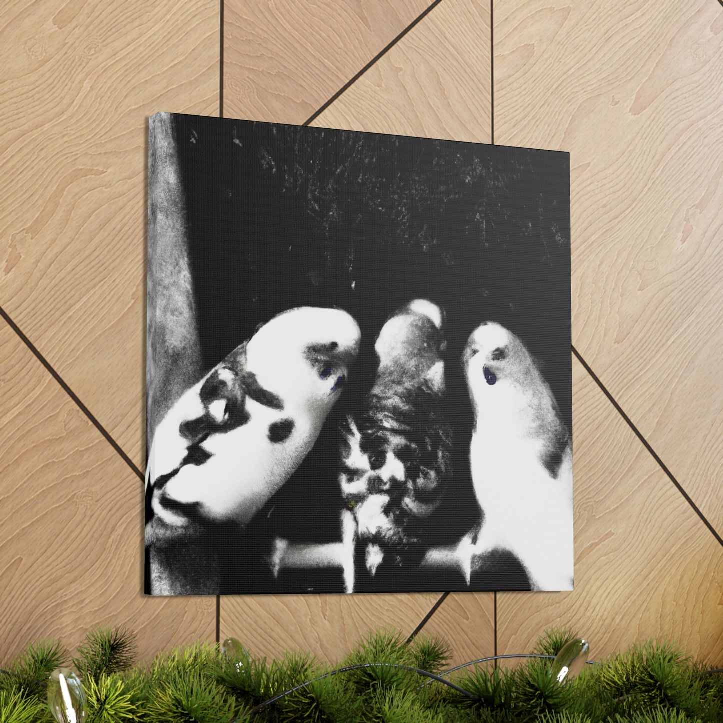 Budgies in Flight - Canvas