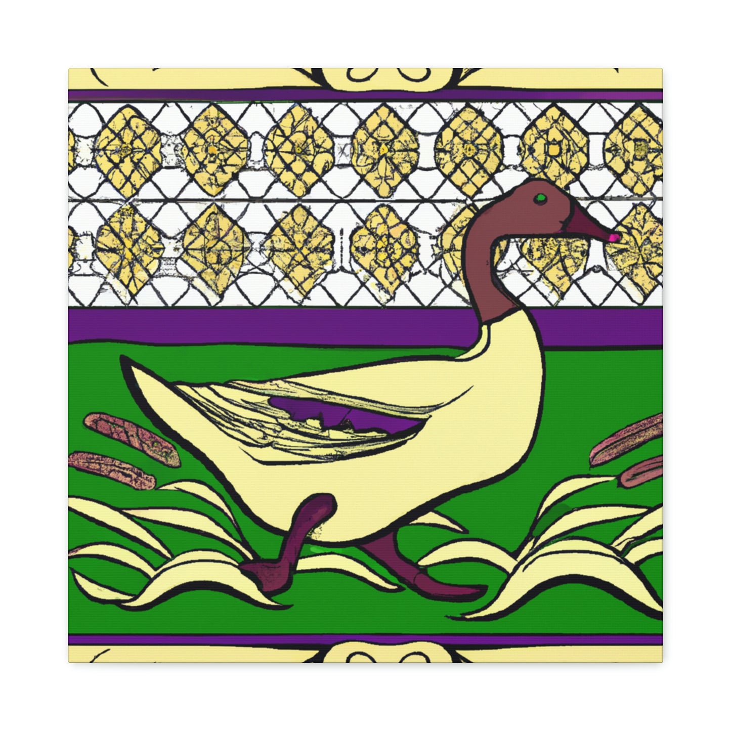 "Duck in Art Nouveau". - Canvas