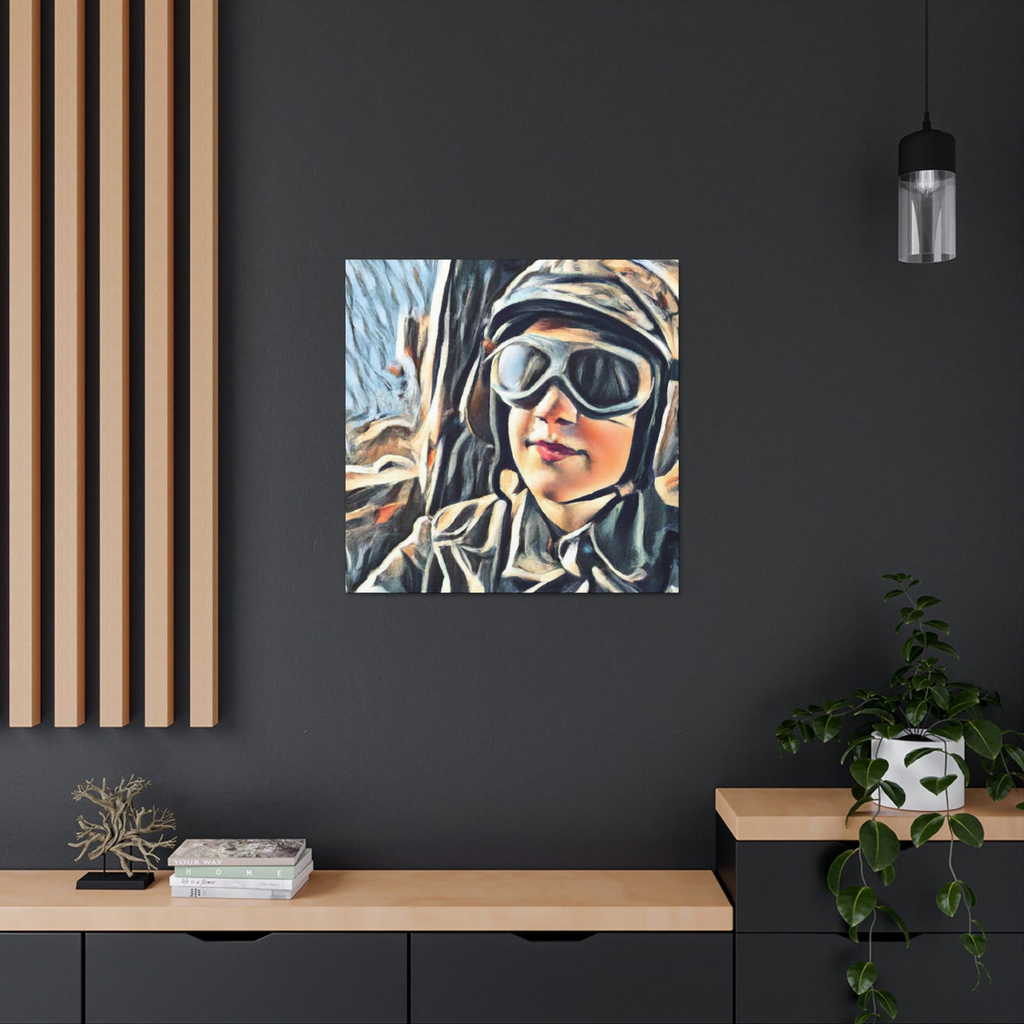 "Blue Skies, Navy Pilot" - Canvas