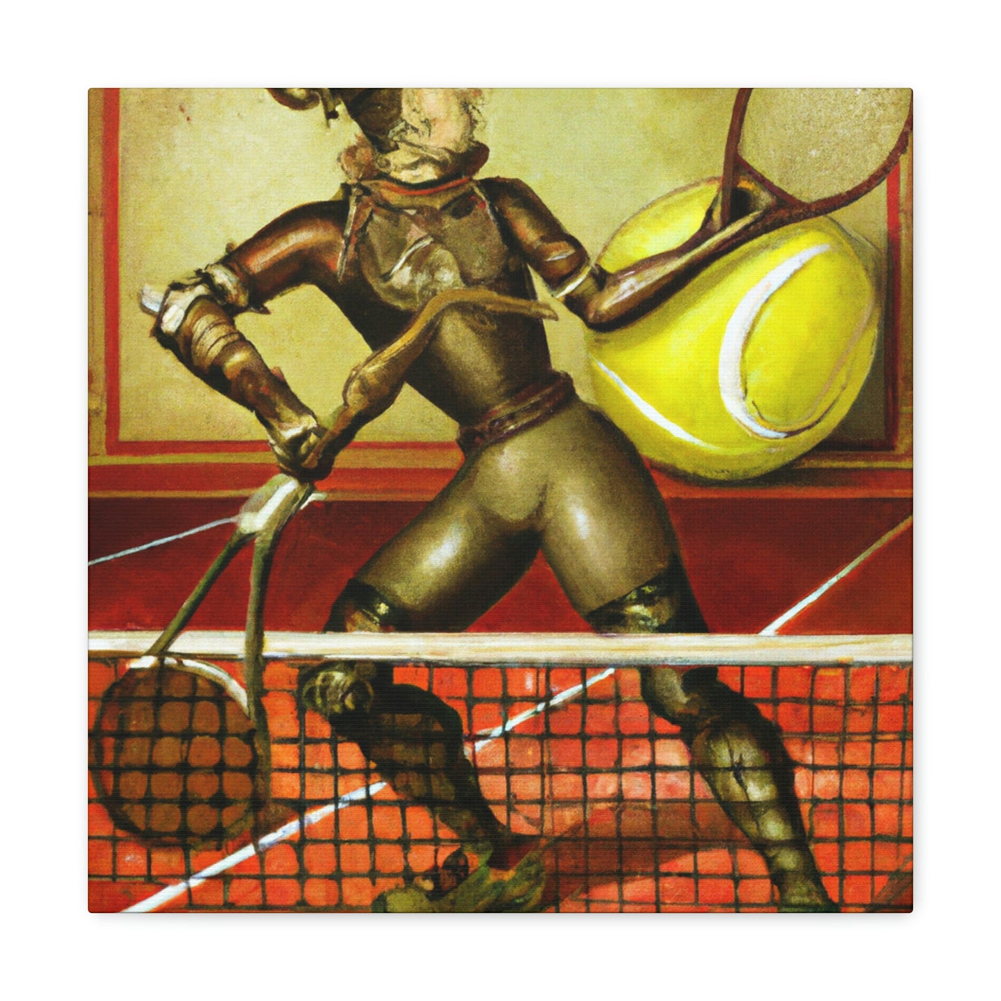 Tennis with Clockwork Gears - Canvas