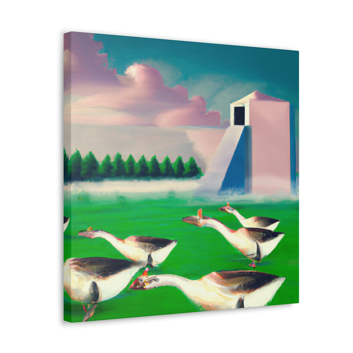 "Geese in the Water" - Canvas