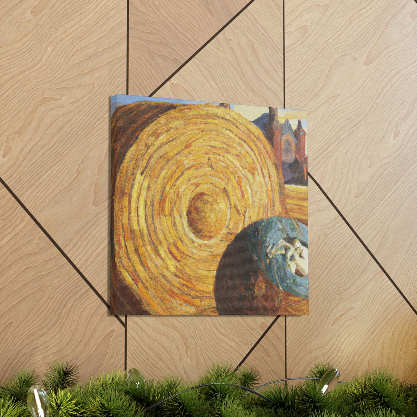 Hay Bales in Bloom - Canvas