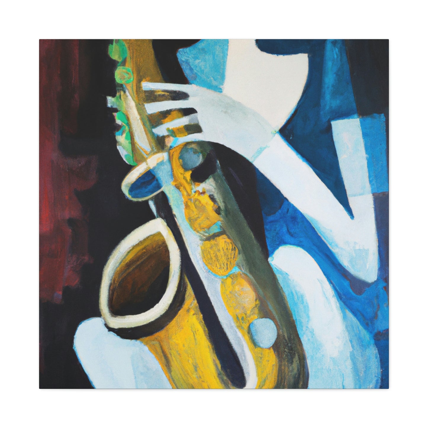 "Saxophone Serenade Expressionism" - Canvas