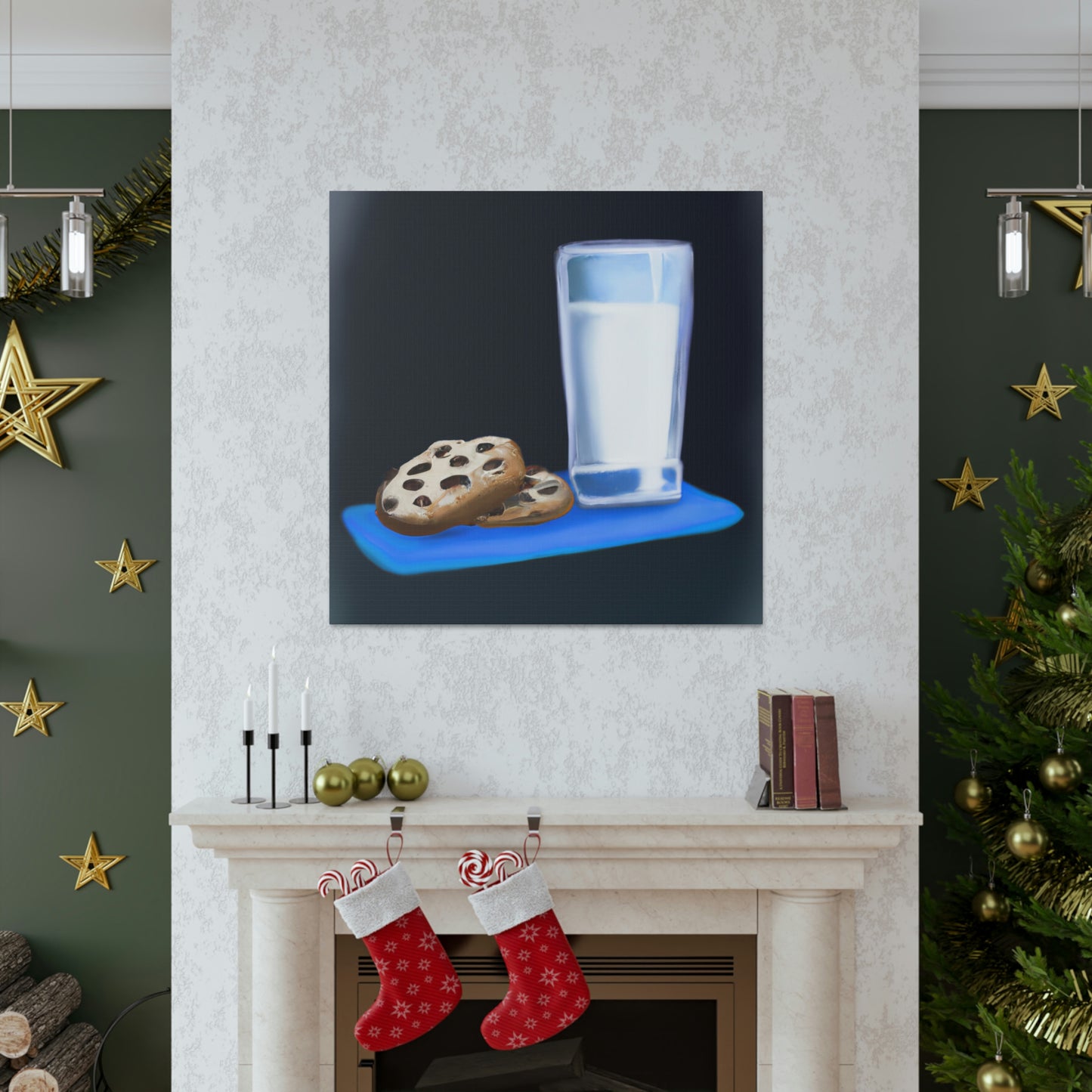 "Comforting Milk & Cookies" - Canvas