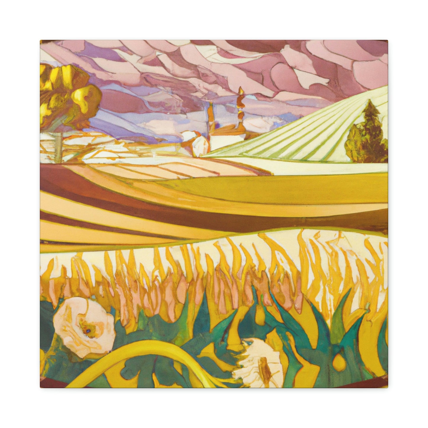 "Harvesting the Fields Abloom" - Canvas