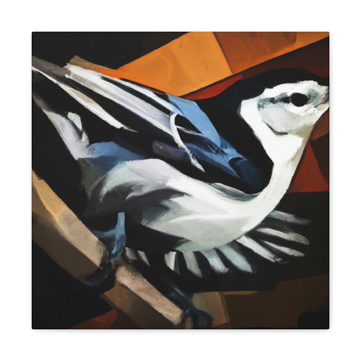 "Nuthatch in Art Deco" - Canvas