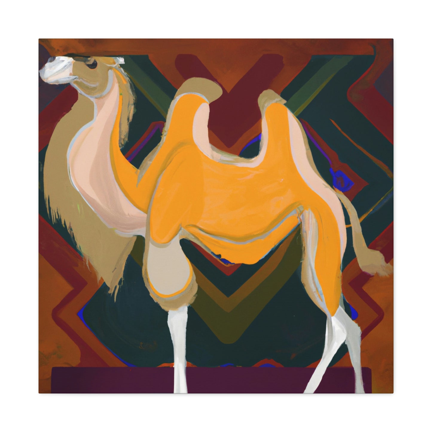 "Camel Oasis Reflection" - Canvas