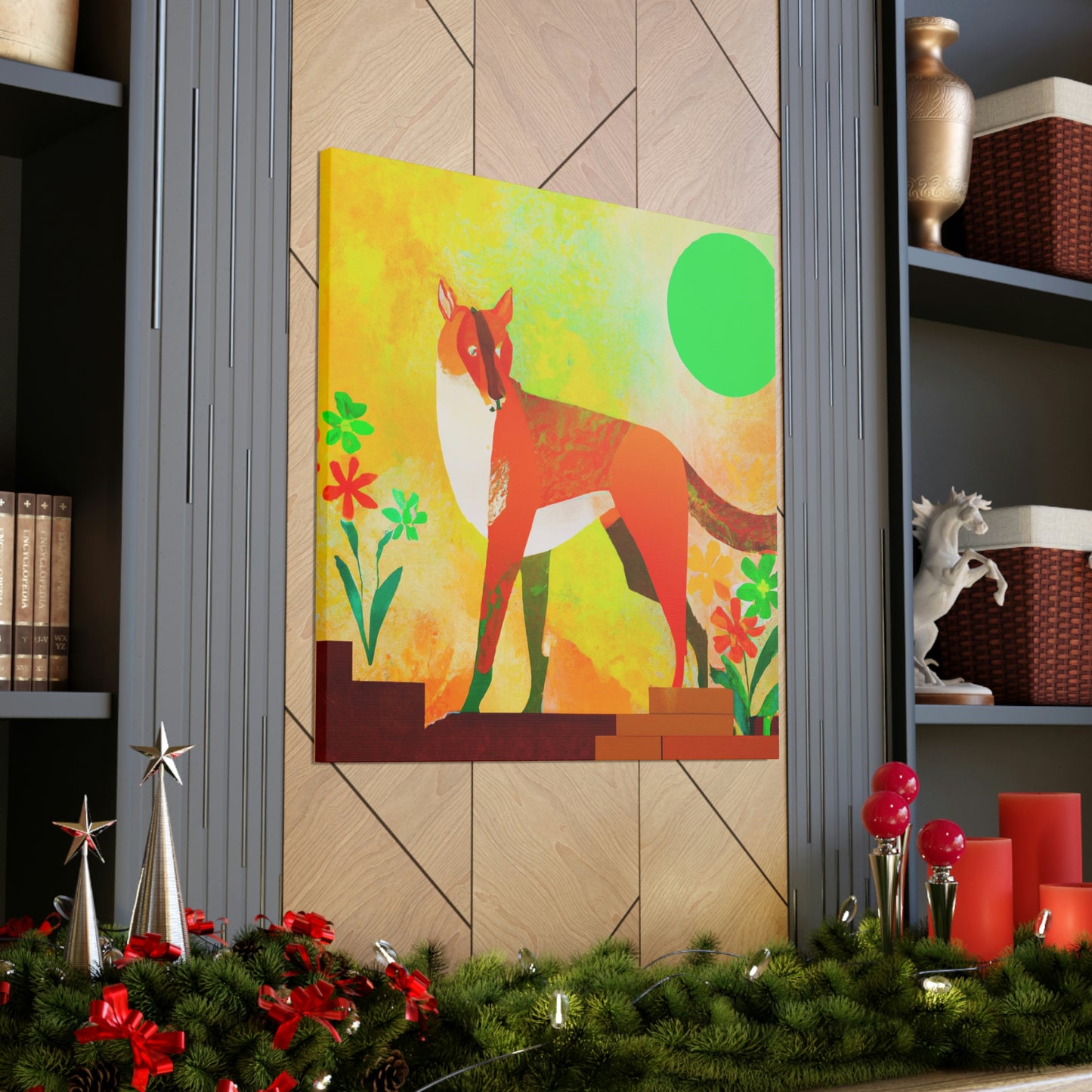 Dhole in Art Deco - Canvas