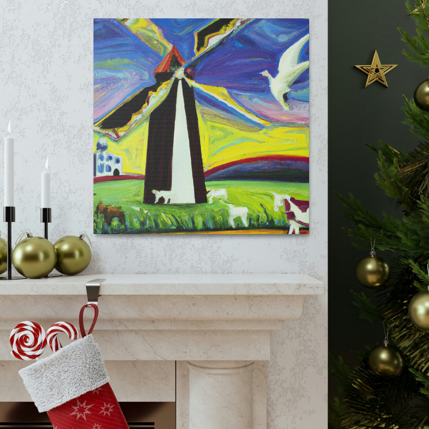 "Windmill in Dreamland" - Canvas