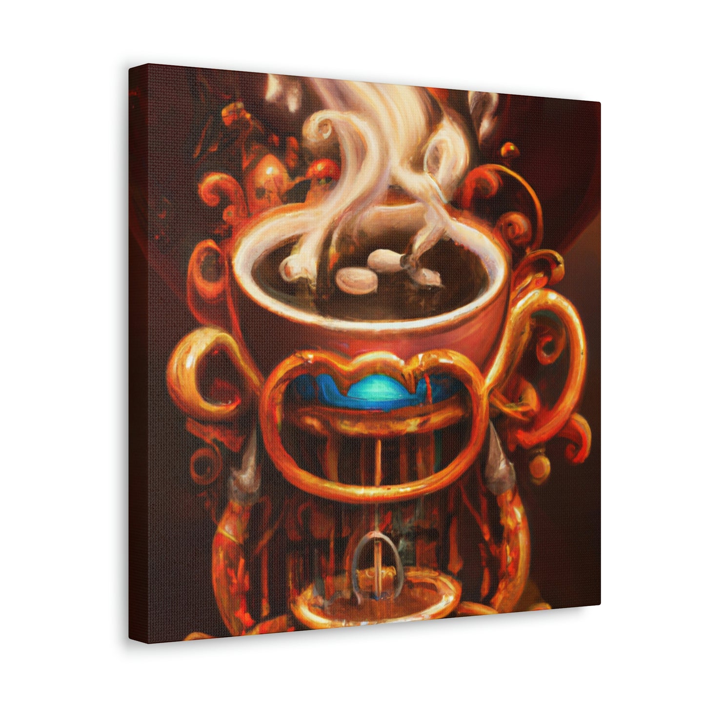 Coffee Cup Clockwork Impact - Canvas