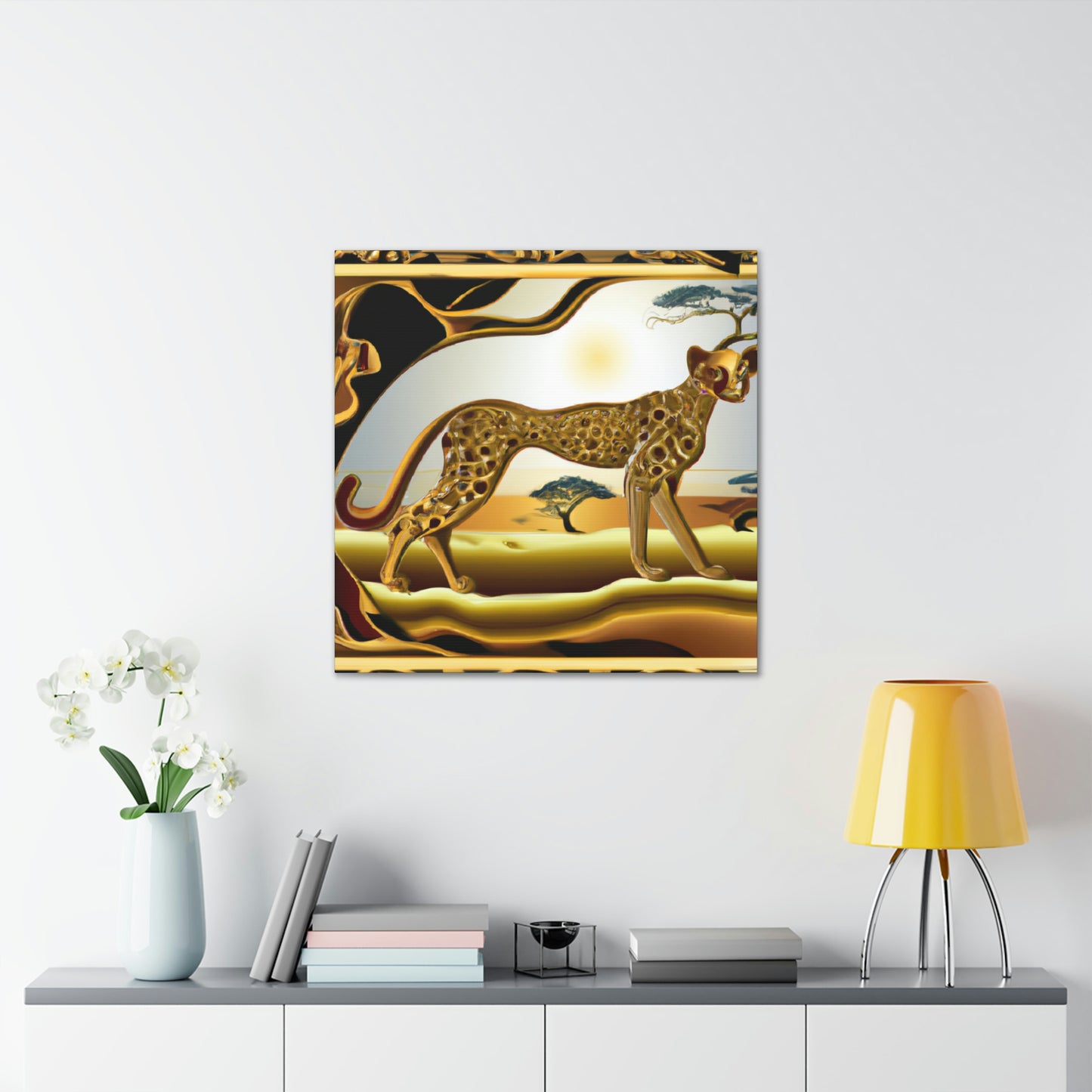 Cheetah Art Deco Glide - Canvas