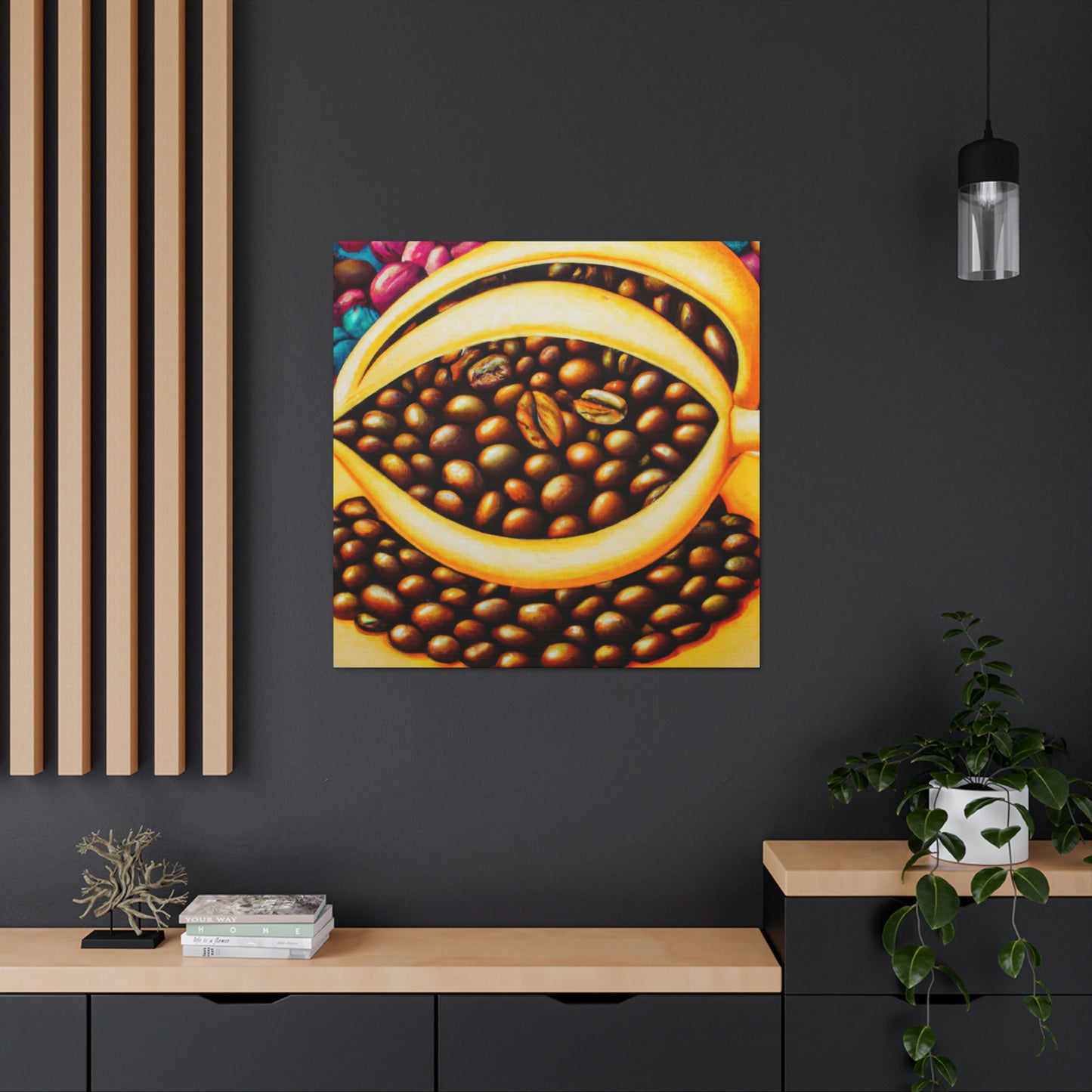 "Coffee Beans Dreamscape" - Canvas