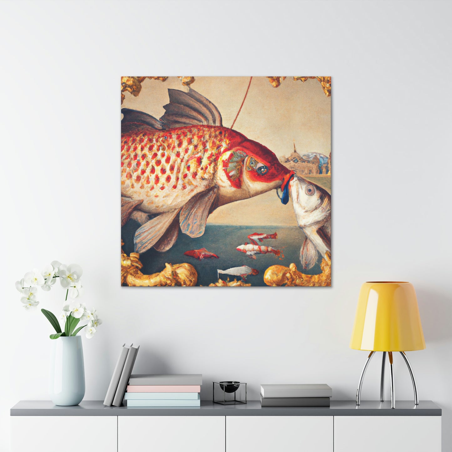 School of Fish Swimming - Canvas