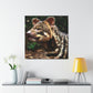 Tasmanian Tiger Pointillism - Canvas