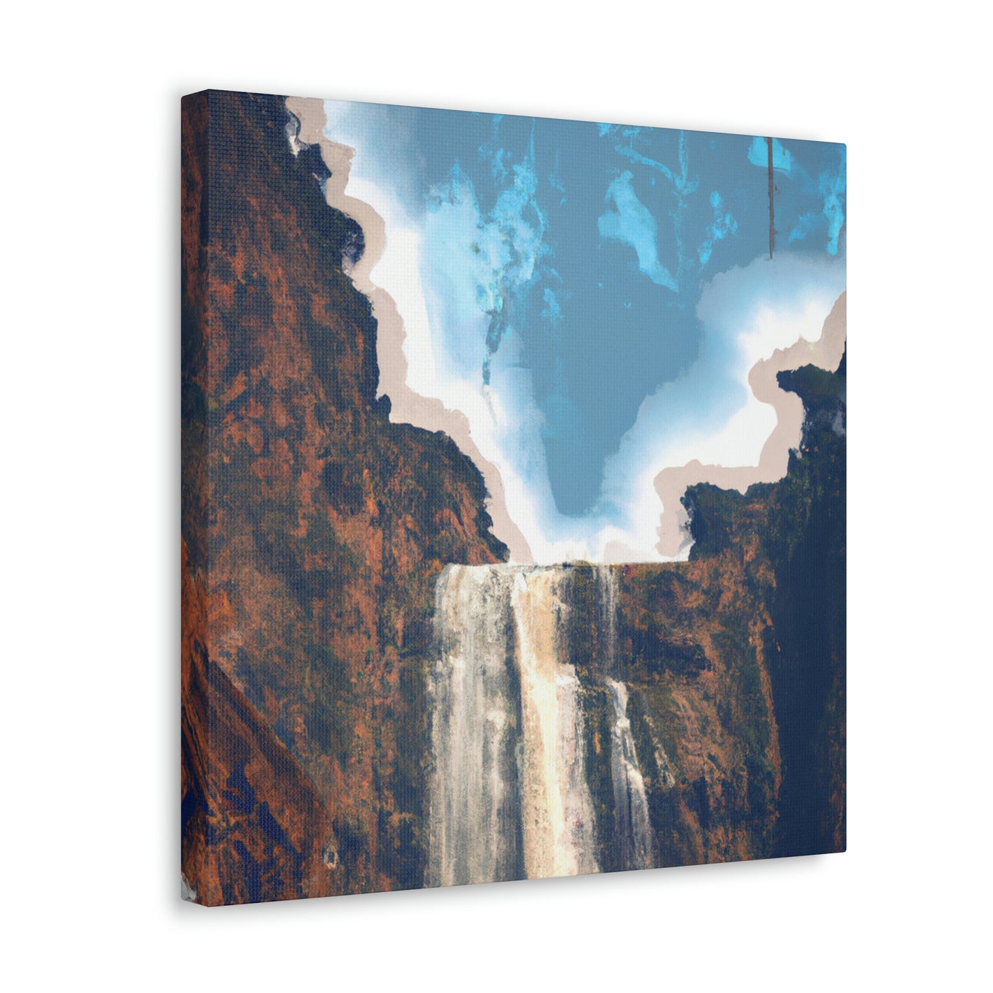 "The Mighty Waterfall Scene" - Canvas