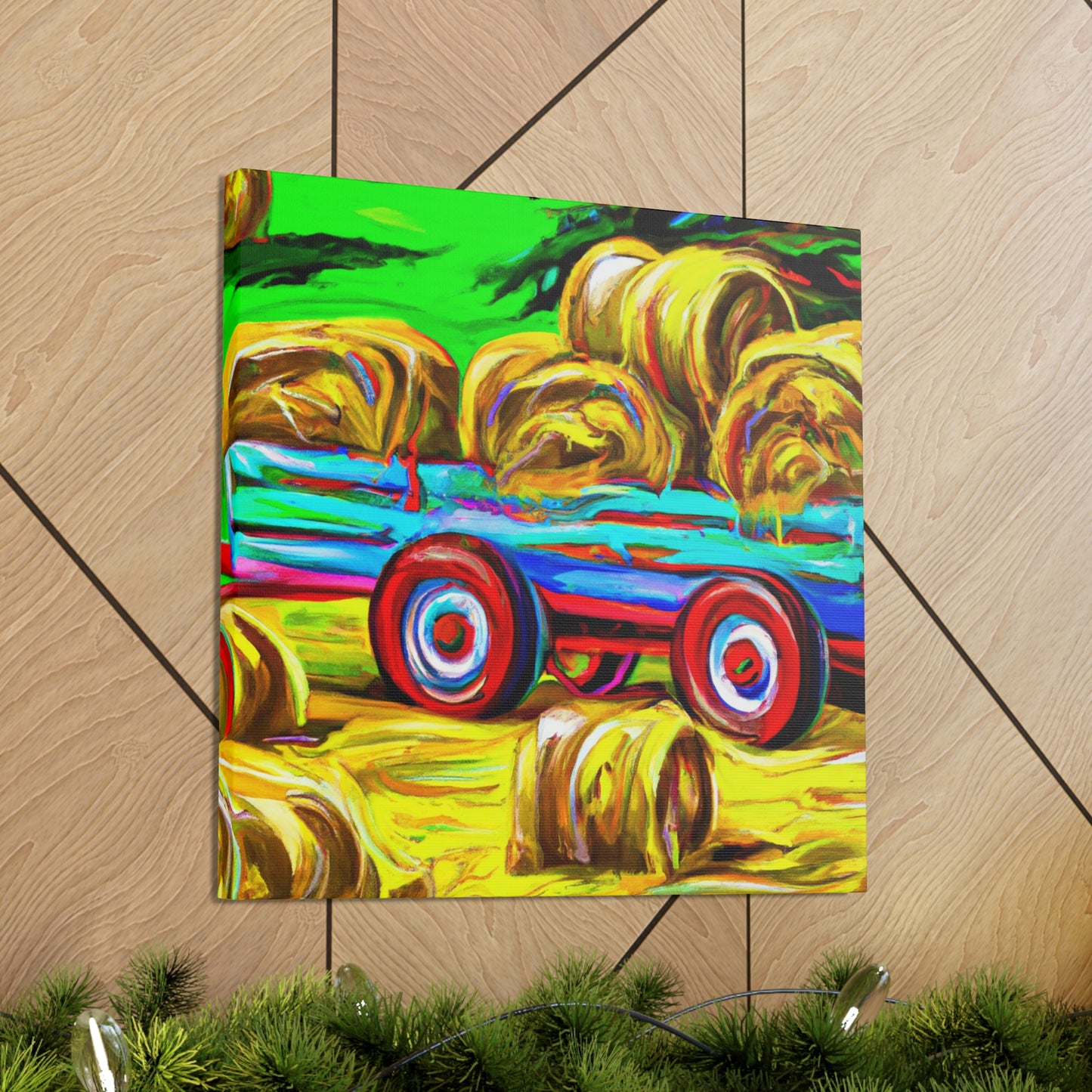 "Hay Wagon in Dreams" - Canvas