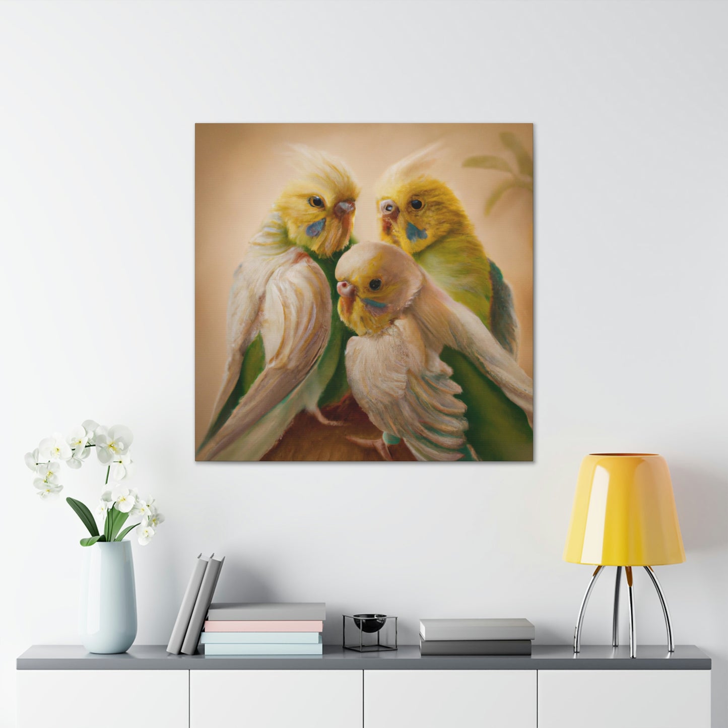 Budgies in Renaissance - Canvas