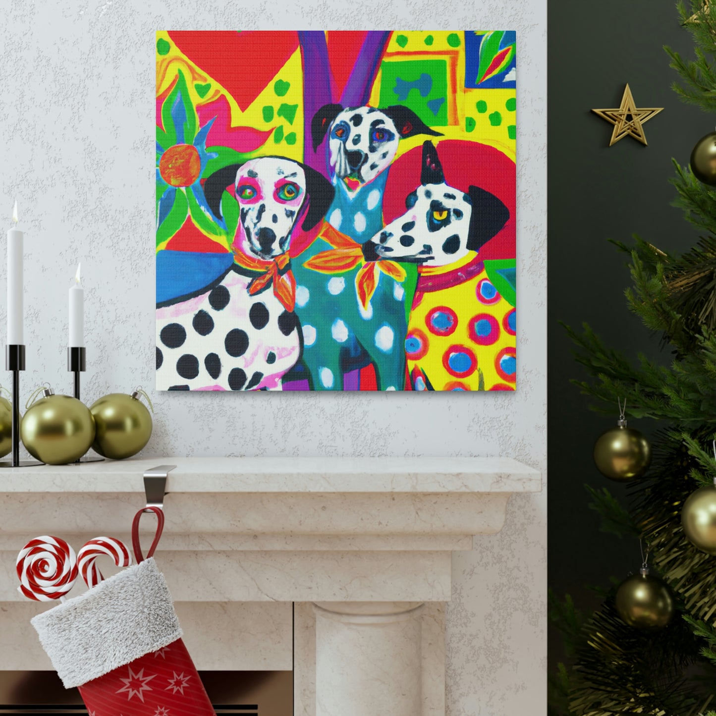 "Dalmatian in Deco" - Canvas