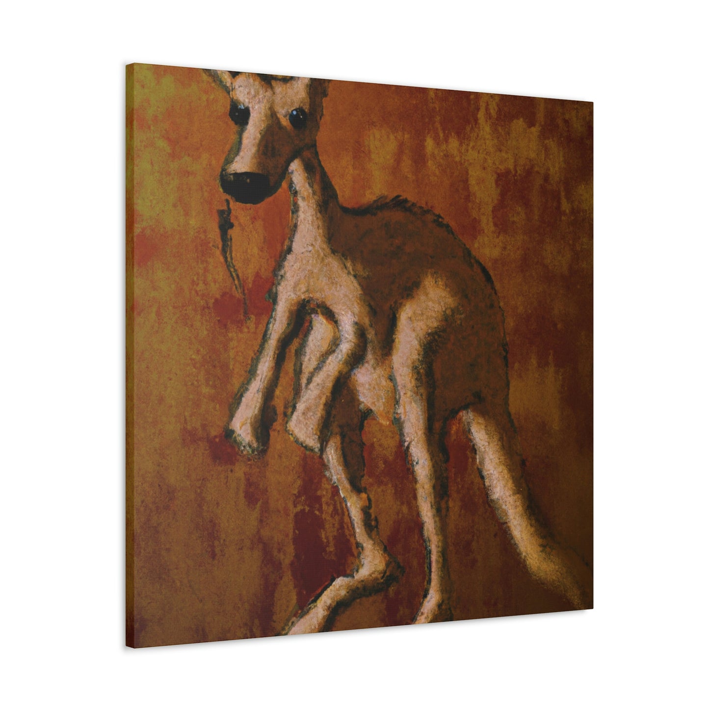 Kangaroo in Moonlight - Canvas