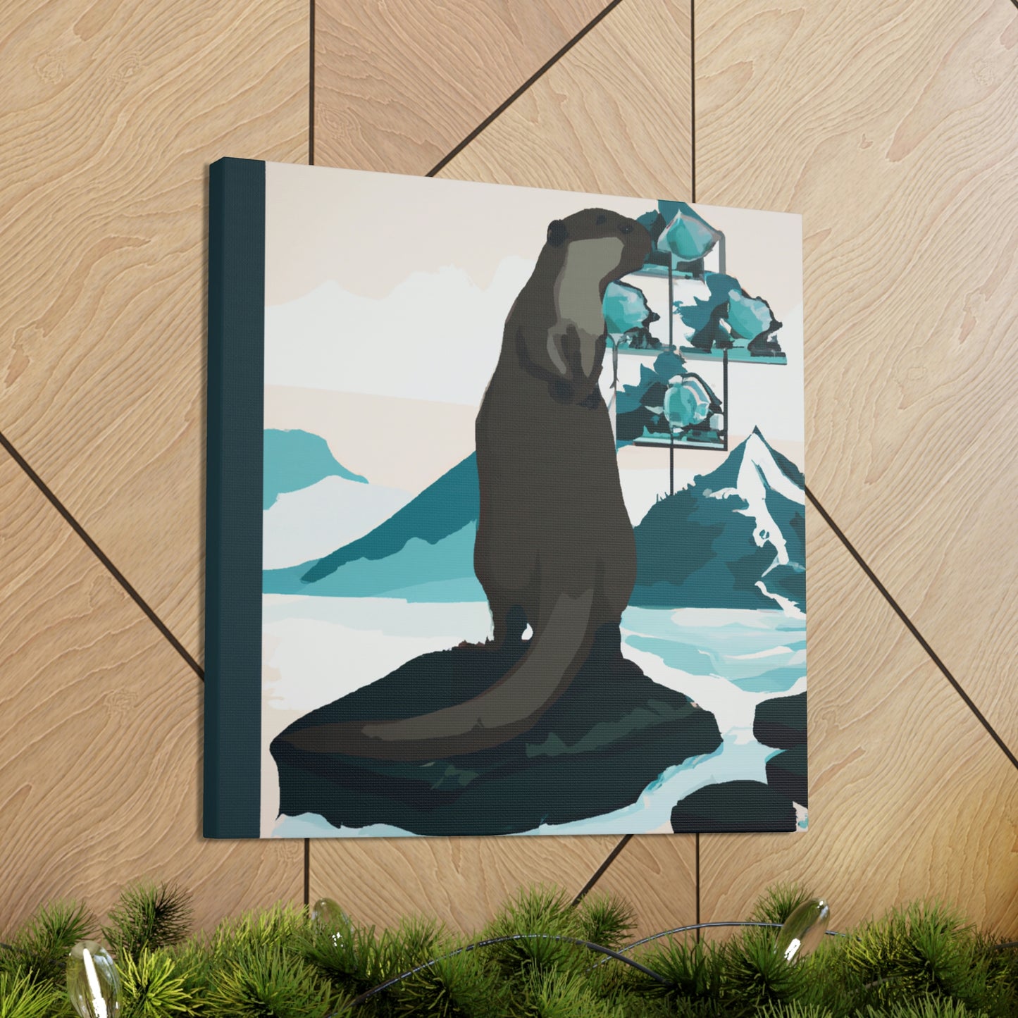 "Otter in Art Deco". - Canvas