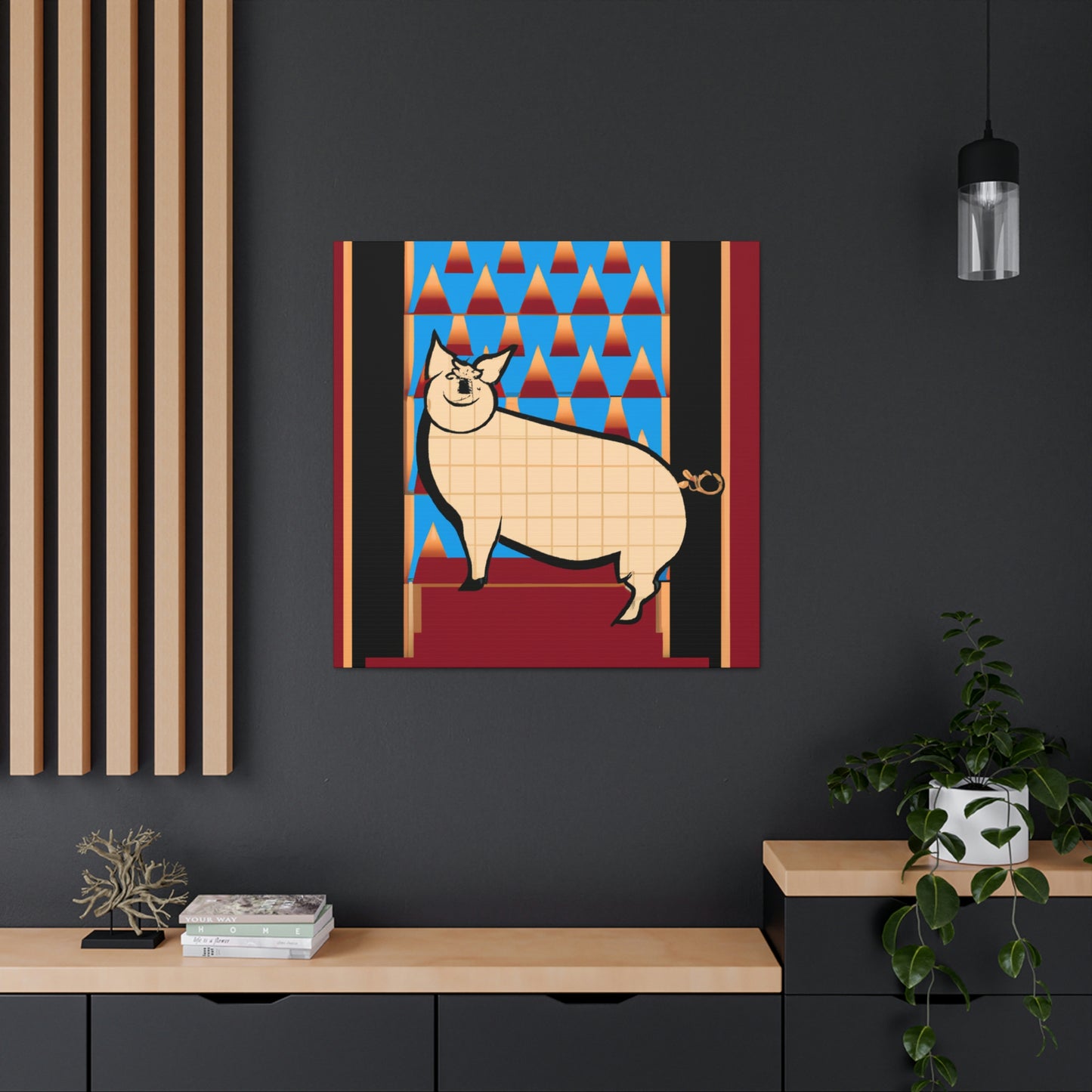 "Pig of Pleasure's Glow" - Canvas