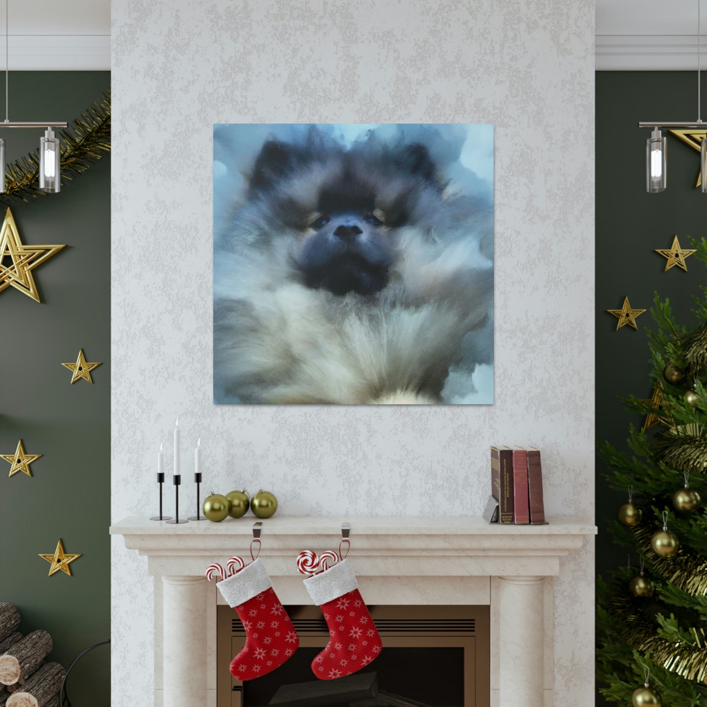 Keeshond in Abstract - Canvas